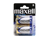 MAXELL • 2 Piles alcalines blister 1,5V Ø34,2 H 61,5 D-