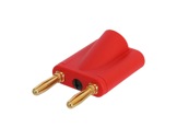 REAN • Fiche banane double rouge-