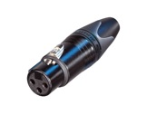 NEUTRIK • Fiche XLR3 femelle noire contact or, série XX-