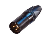 NEUTRIK • Fiche XLR3 mâle noire contact or, série XX-