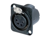 NEUTRIK • Embase XLR4 femelle noire, série DLX-