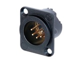 NEUTRIK • Embase XLR5 mâle noire contact or série DLX-