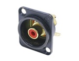 NEUTRIK • Embase RCA noire bague rouge format D-