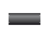 Plaque alu • noire 19" 4U-