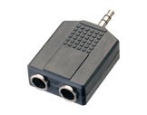 Adaptateur • Jack 3,5 mâle stéréo - 2 x Jack 6,35 femelle stéréo-