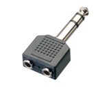Adaptateur • Jack 6,35 mâle stéréo - 2 x Jack 3,5 femelle stéréo-