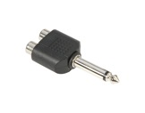 Adaptateur • 2 x RCA femelle - Jack mâle mono-