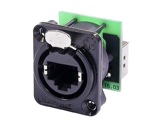 NEUTRIK • Traversée de panneau etherCON -RJ45 noire, série D-