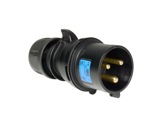 PCE • Fiche mâle noire 023-6X/P17 240V 32A 2P+T IP44-