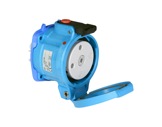 MARECHAL • DS3 Socle (Femelle) avec couvercle - IP55 - Poly bleu 1P+N+T 50A 250V-