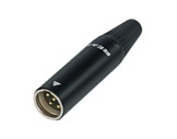 REAN • Fiche mini XLR3 mâle noire contacts or-