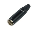 REAN • Fiche mini XLR3 mâle noire contacts or-