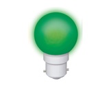 Lampe LED sphérique guirlande verte 1W 230V B22d IP20-