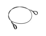 Élingue de levage noire diamètre 6 mm 80 cm 400 kg cossée manchonnée-