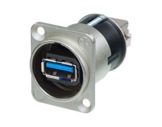 NEUTRIK • Traversée de panneau USB3 A/B serie D nickel-