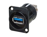 NEUTRIK • Traversée de panneau USB3 A/B serie D noire-