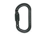 PETZL • Mousqueton OK Screw-Lock noir, verrouillage manuel à vis-