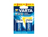 VARTA • Piles alcalines HIGH ENERGY 6LR61 blister x 2-