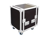 Flight case • Rack 19"- 12U capot avant /arriere, profondeur 450mm + roulettes-