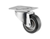 Roulette • Tente sans frein noire Ø100 mm forte charge statique 400kg-