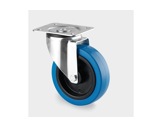 Roulette • Tente sans frein bleue Ø100 mm charge statique 140kg-