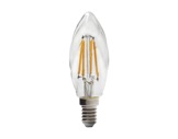 Lampe LED RETRO flamme claire torsadée 3,9W 230V E14 2700K 420lm 15000H • SLI-