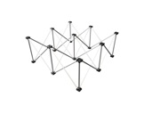 PROTRUSS • LITESTAGE Support alu pliable hauteur 60cm pour plateau 100 x 100cm-