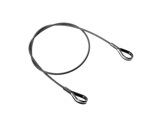 Élingue de levage diamètre 4 mm 50 cm 140 kg cossée gaînée noire manchonnée-