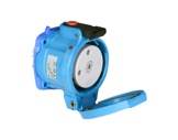 MARECHAL &bull; DS6 Socle (Femelle) avec couvercle - IP55 - Poly bleu 1P+N+T 90A 250V-