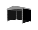 QUICKTRUSS &bull; ROOF MR0 6,00 x 5,00 x 5,00m avec b&acirc;che de toit gris argent&eacute;-