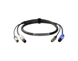 CABLE HYBRIDE • 3G1,5 + 2X0.22 Powercon & XLR5 3m-