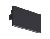 Embout plein noir pour profilé LIPOD DOUBLE - KLUS-