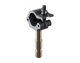 Collier alu noir M10 x 40mm Ø 48-51 mm + spigot mâle 28 mm CMU 500 kg-