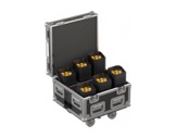PROLIGHTS &bull; Kit de 6 projecteurs Smart BatPlusNeo noirs en flight case + chargeur-