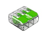 WAGO Green &bull; Paquet de 50 bornes de connexion sans outils 3 X 0,08 &agrave; 4mm2 souple-