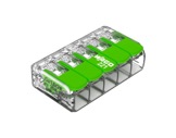 WAGO Green &bull; Paquet de 25 bornes de connexion sans outils 5 X 0,08 &agrave; 4mm2 souple-