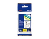 BROTHER • Ruban fond blanc écriture 12mm noire cassette PT7100VP-