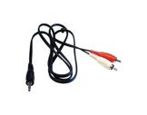 Cordon • 2 RCA mâle / Jack 3,5 mâle stéréo Lg 5m-