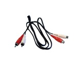 Cordon • 2 RCA mâle + 2 RCA femelle Lg 1,20m-cables-moules