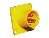 PCE • Embase mâle jaune CEE17 16A 110V 2P+T IP44-