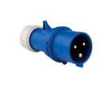 PCE &bull; Fiche M&acirc;le CEE17 240V 16A 2P+T IP44 BLEU-