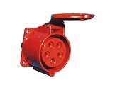 PCE &bull; Socle femelle CEE17 415V 32A 3P+N+T IP44 ROUGE-