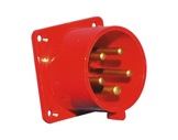 PCE • Socle mâle droit P17 32A 400V 3P+N+T IP44 ROUGE-