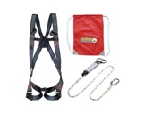 KIT • Harnais S/M/L + longe 2m avec mousqueton + absorbeur + sac-