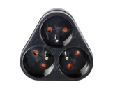 Triplette noire • 10/16A 250V CE-multiprises