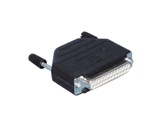 HARTING • Connecteur DB25 femelle + capot noir plast. droit-