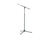 K&M • Pied de micro télescopique noir 201A/2B + perchette 211/1B-