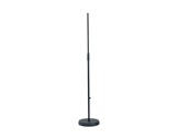 K&M • Pied de micro noir embase ronde 250 mm lourde 870 / 1565 mm-