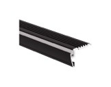 Profil&eacute; nez de marche STEKO-PLUS alu anodis&eacute; noir 3 m (&Eacute;clairage direct) - KLUS-